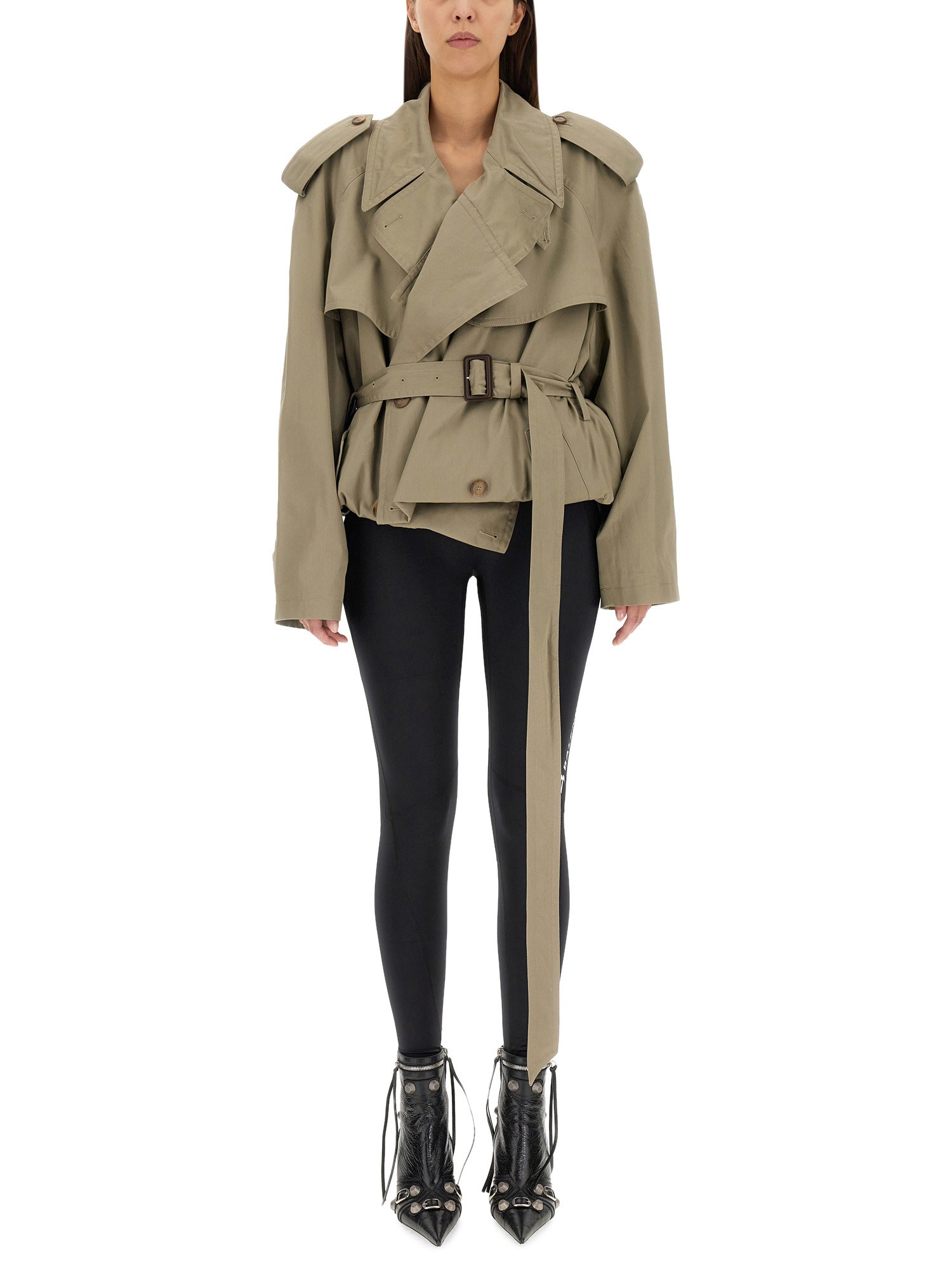 balenciaga trench folded