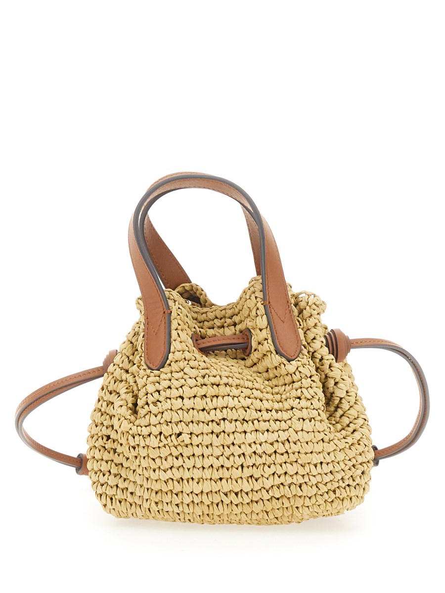 ANYA HINDMARCH SMALL STRAW BAG WITH DRAWSTRING Eleonora Bonucci