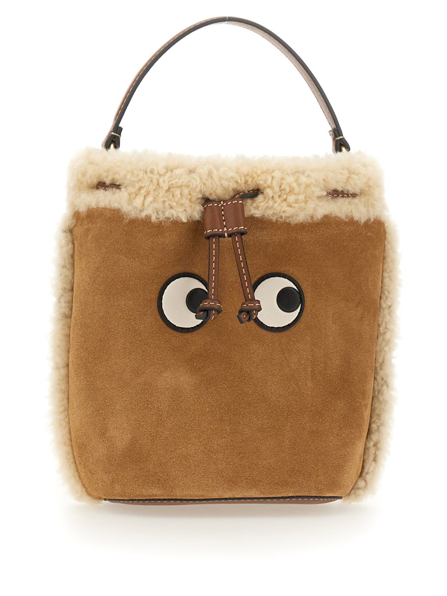 BORSA A SECCHIELLO IN SHEARLING