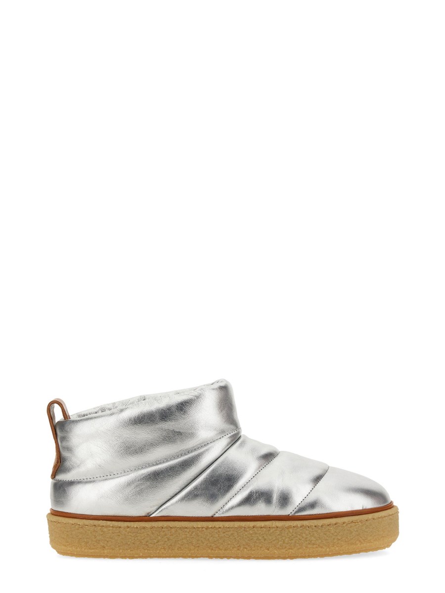 ISABEL MARANT STIVALE ESKEE DA NEVE IN PELLE METALLIZZATA