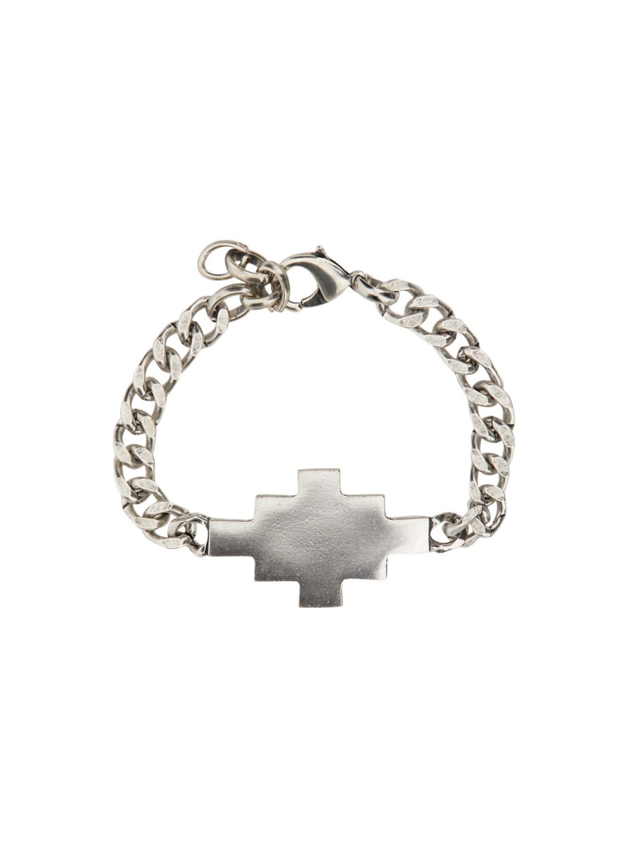 MARCELO BURLON COUNTY OF MILAN BRACCIALE A CATENA IN METALLO CON CROSS