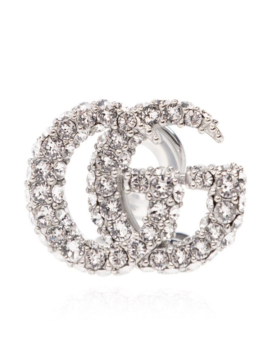 GUCCI - GG MARMONT CRYSTAL SINGLE EARRING - Eleonora Bonucci