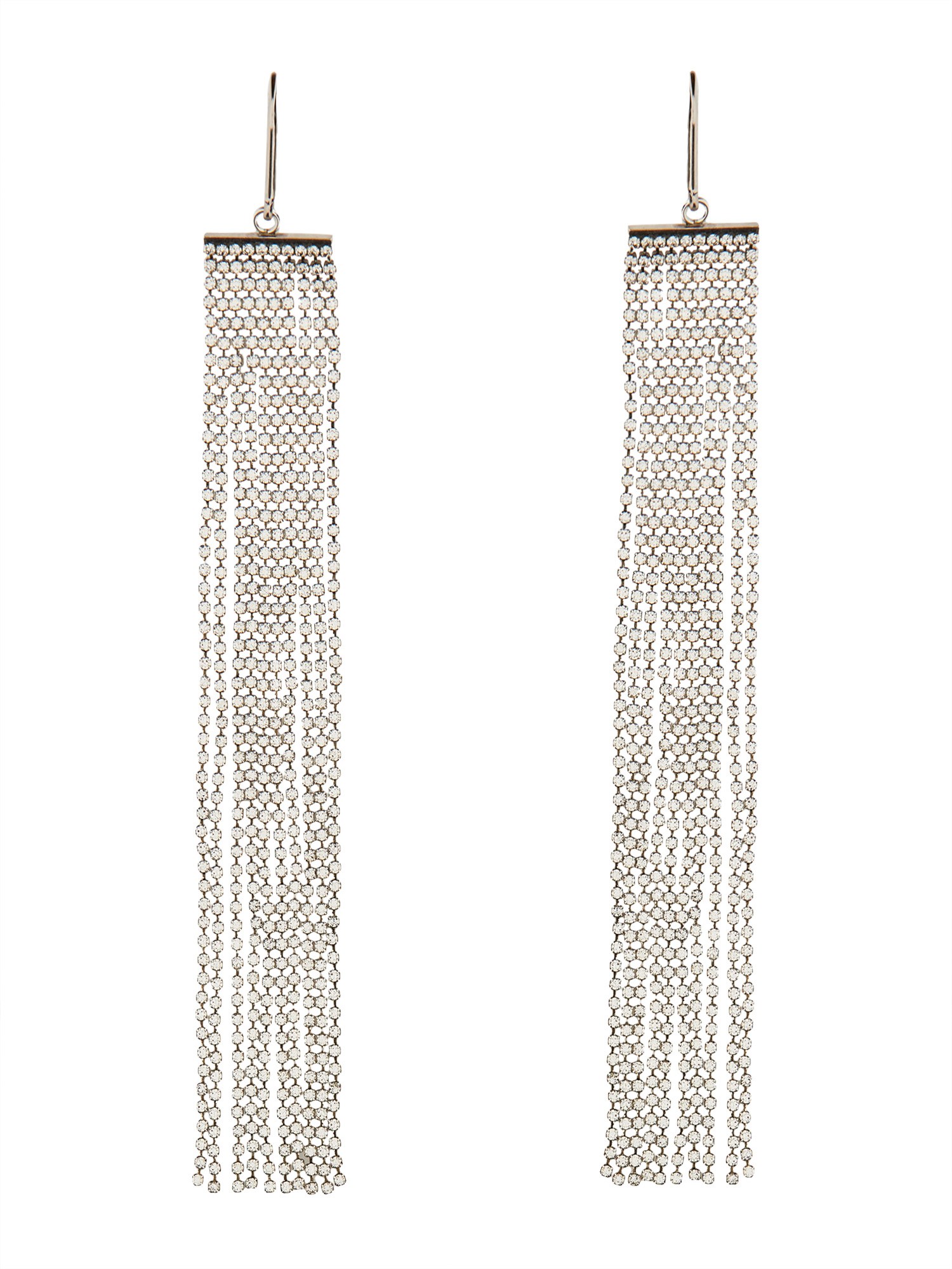 Isabel Marant Cascading Silver Pendant Earrings With Fluid Design In Silver