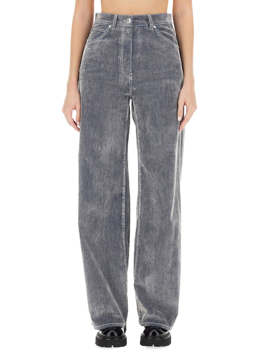 MSGM PANTALONE IN DENIM DI VELLUTO