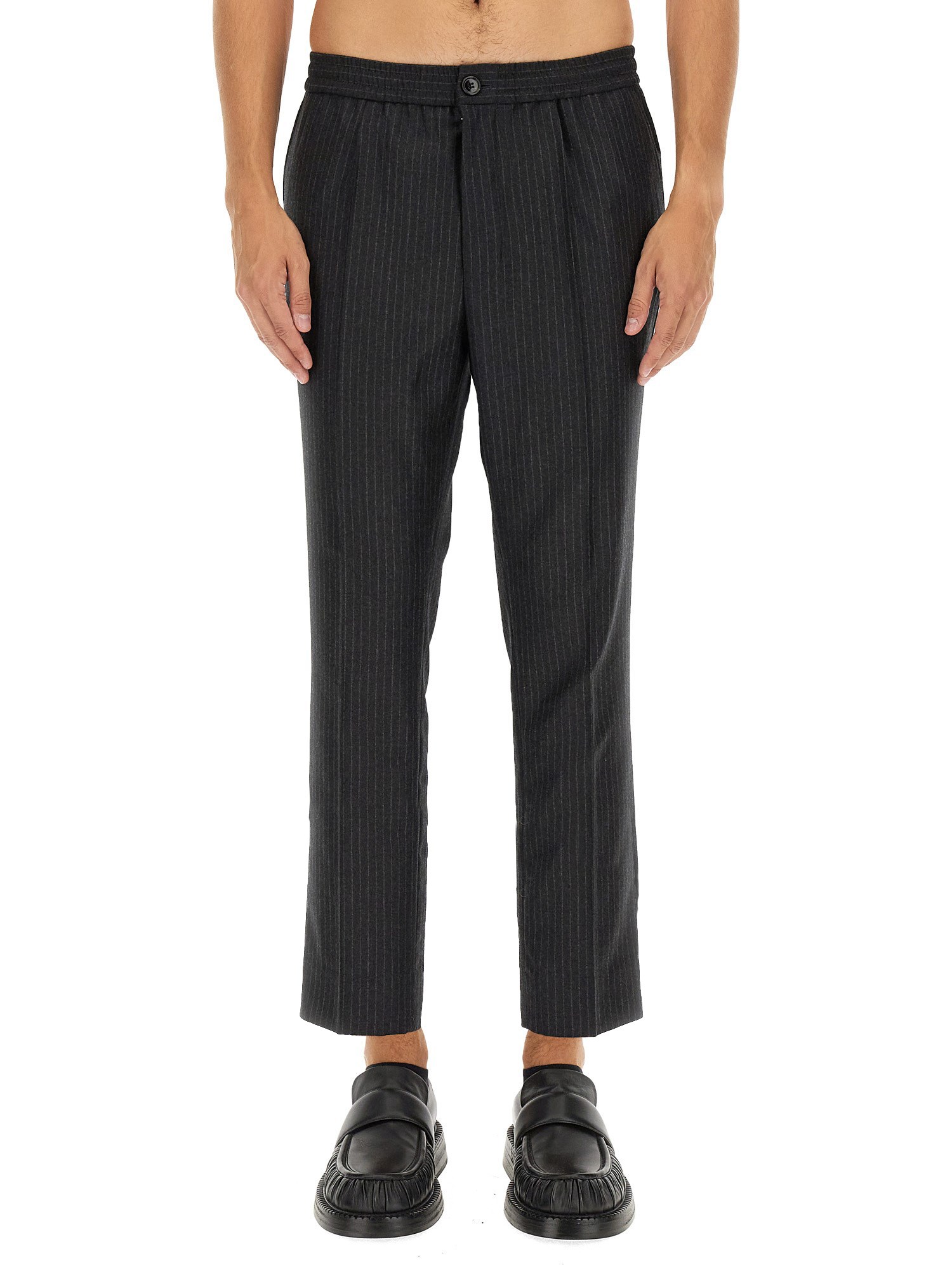 Ami Alexandre Mattiussi Ami Paris Straight-leg Tailored Trousers In Grey