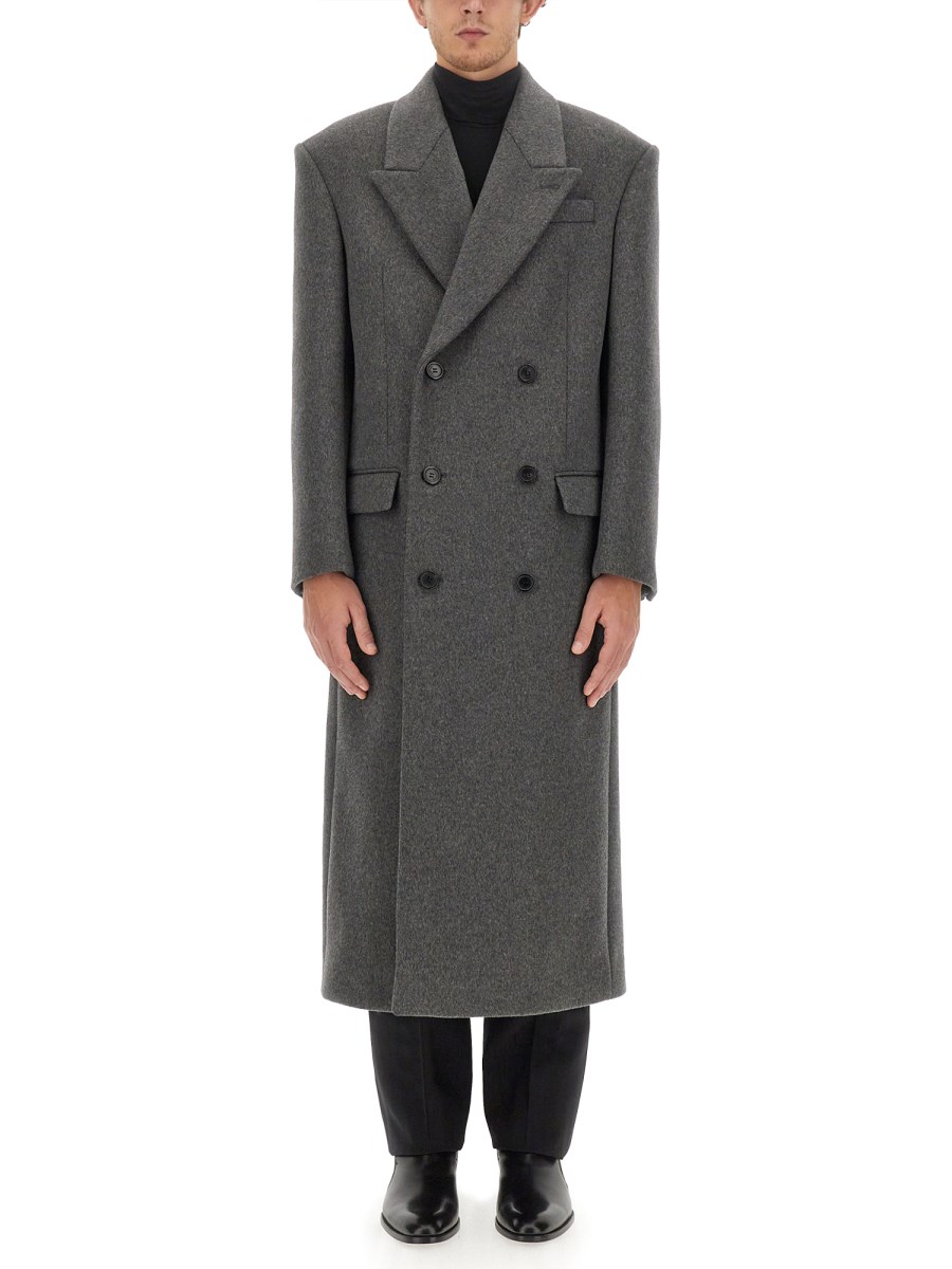 Long coat in wool, Saint Laurent