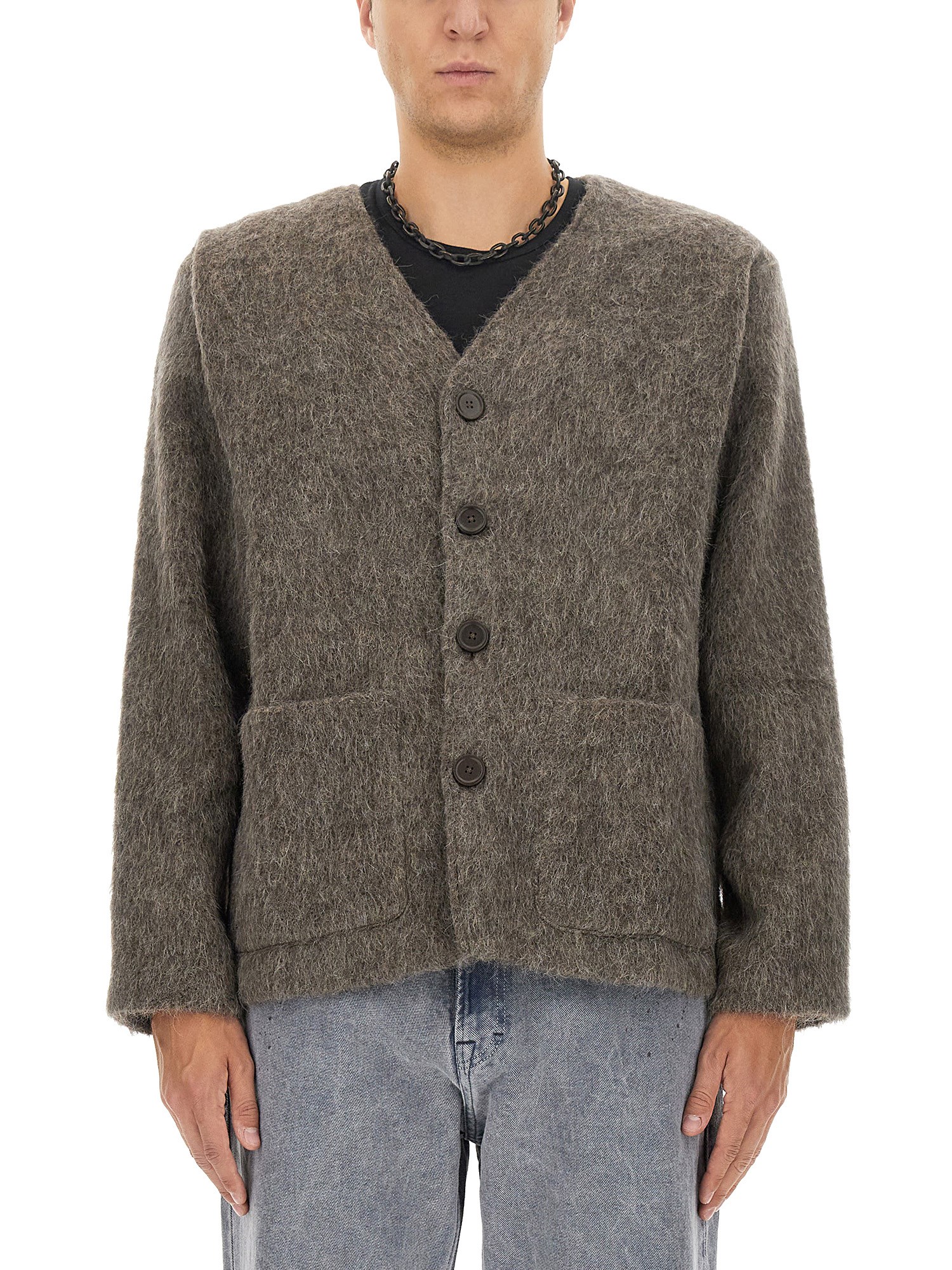 Our Legacy V-neck Cardigan In Grey