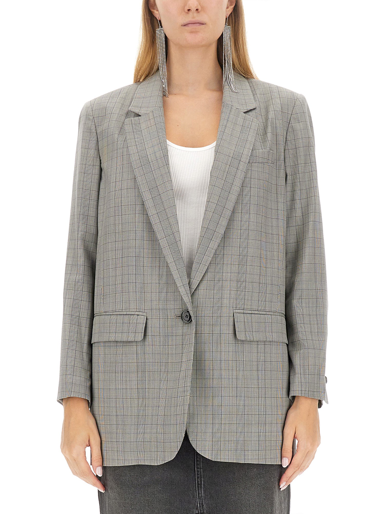 Shop Isabel Marant Kenzy Jacket In Grey