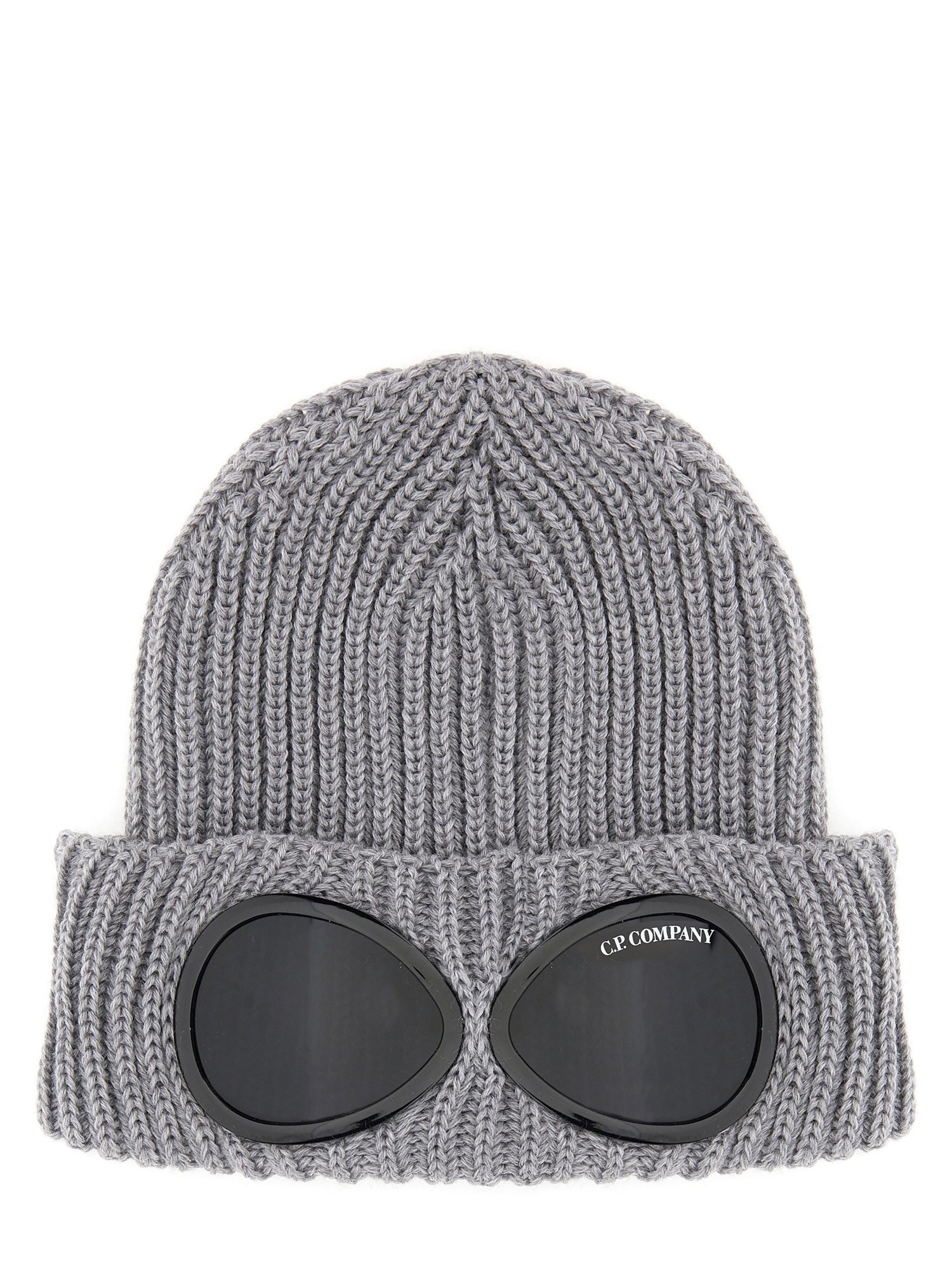c.p. company knit hat with goggle