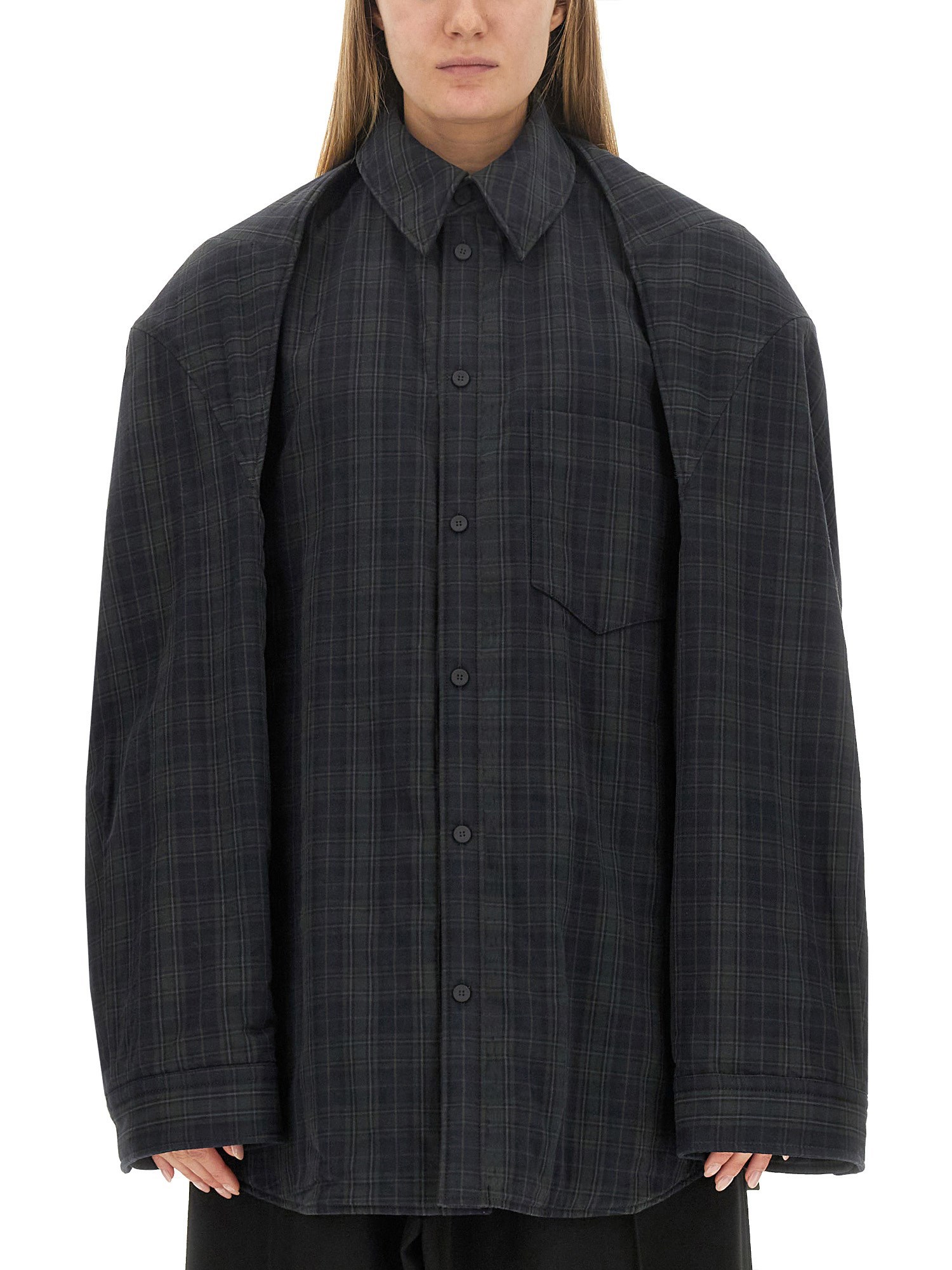 Balenciaga Shirt Collared Neck Sleeveless In Grey