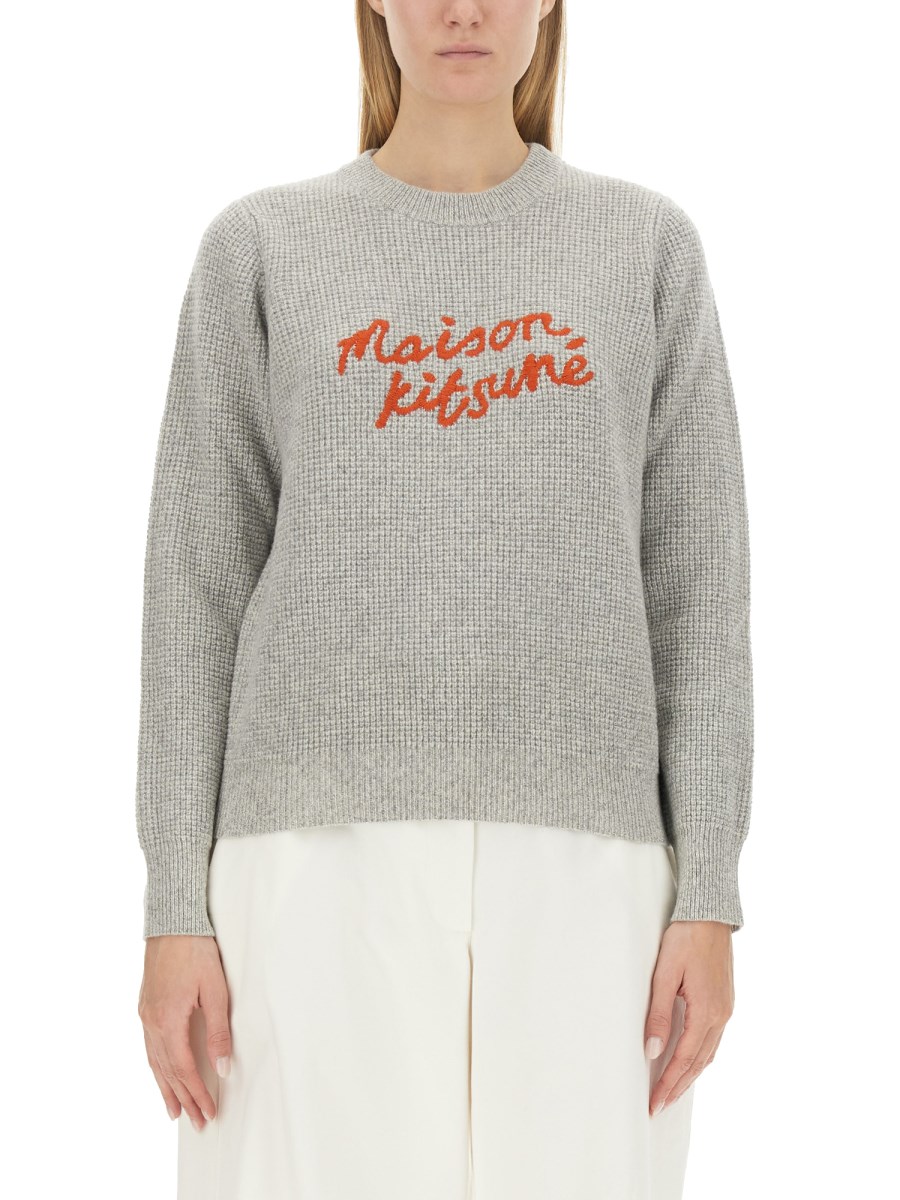 MAISON KITSUNÉ MAGLIA CON LOGO