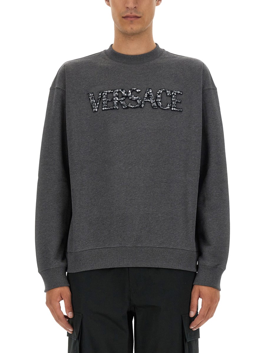 Grey cheap versace sweatshirt