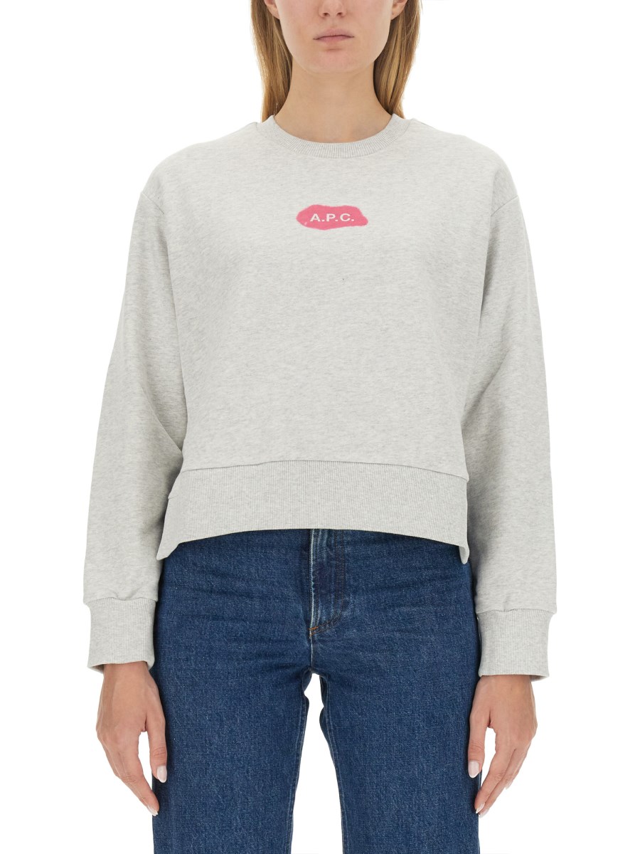 A.P.C. COTTON SWEATSHIRT WITH LOGO Eleonora Bonucci