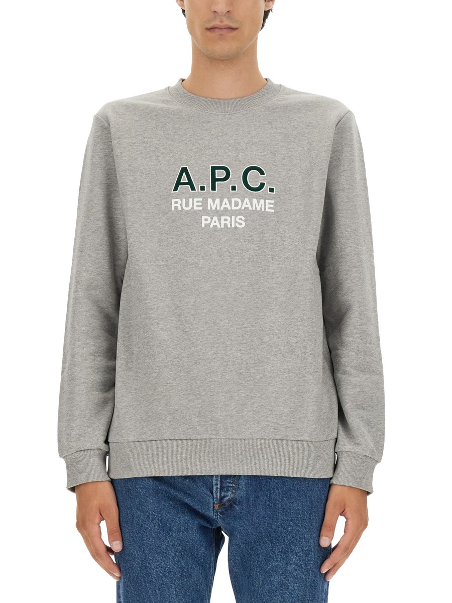 A.P.C. FELPA IN COTONE CON LOGO