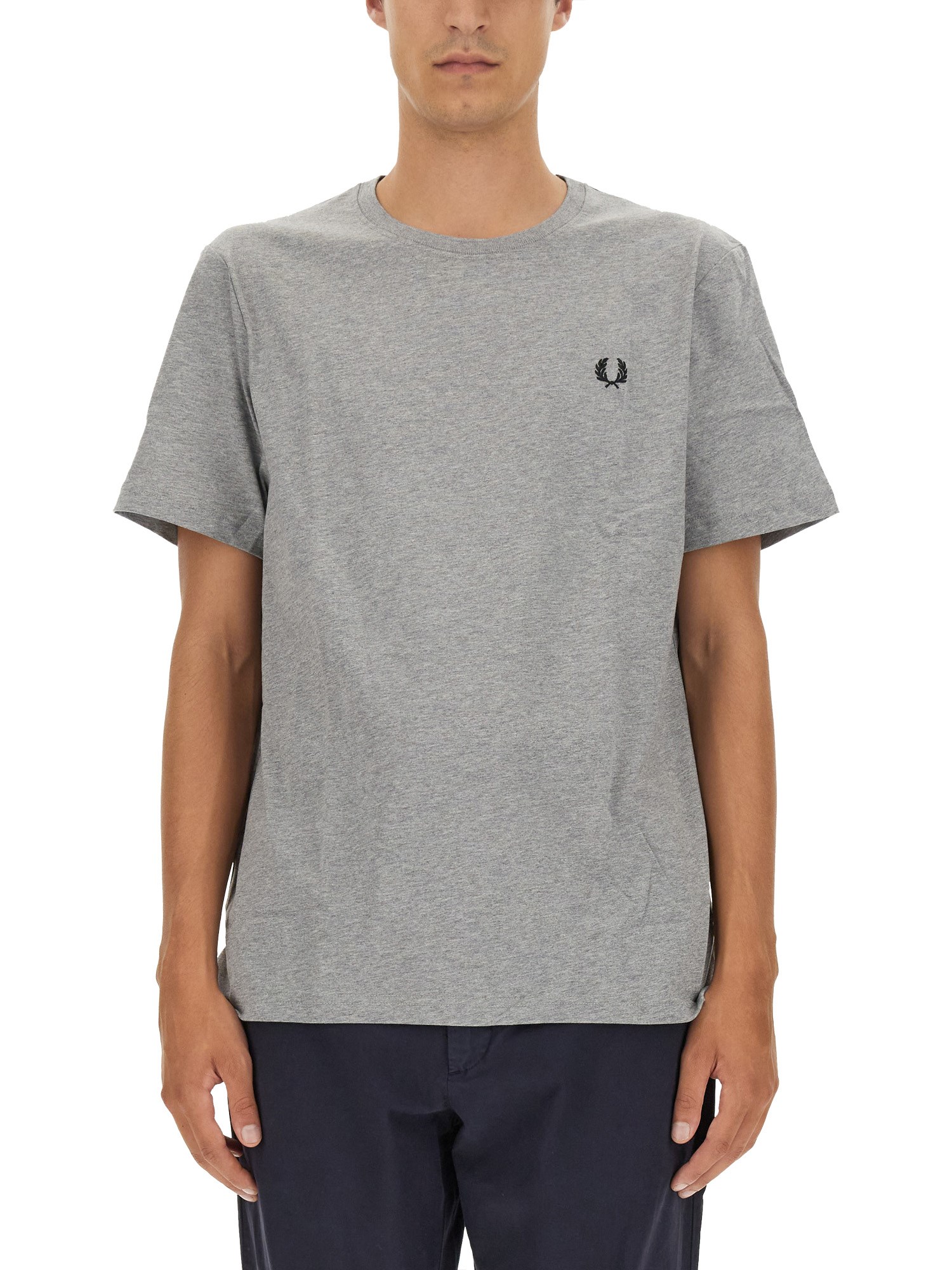 Fred Perry T-shirt With Logo In Grey