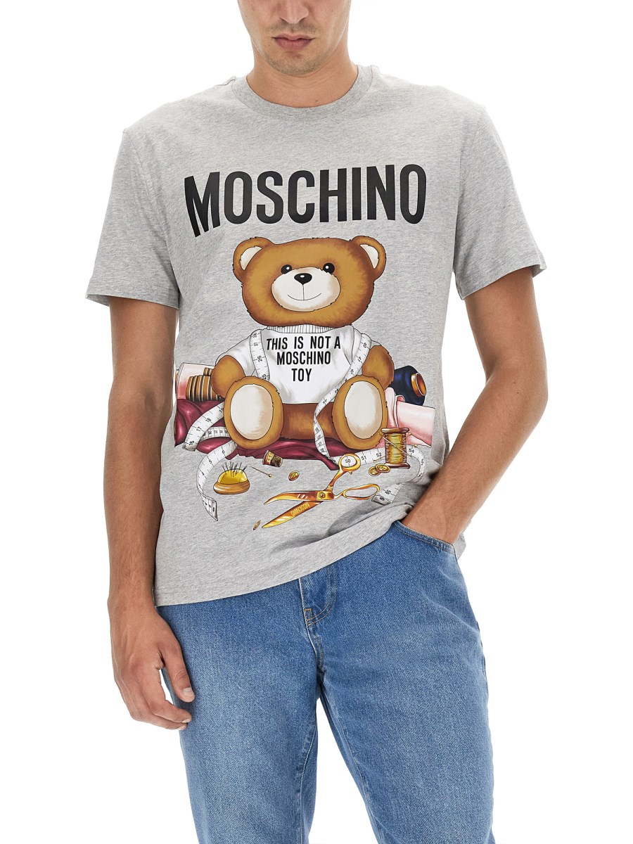 MOSCHINO - COTTON JERSEY TEDDY BEAR T-SHIRT - Eleonora Bonucci