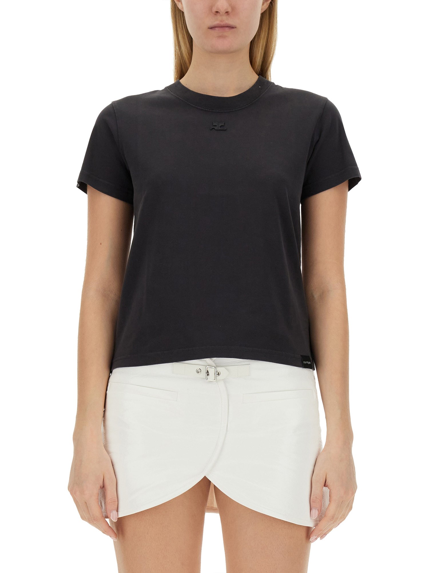 Shop Courrèges T-shirt "ac" In Grey