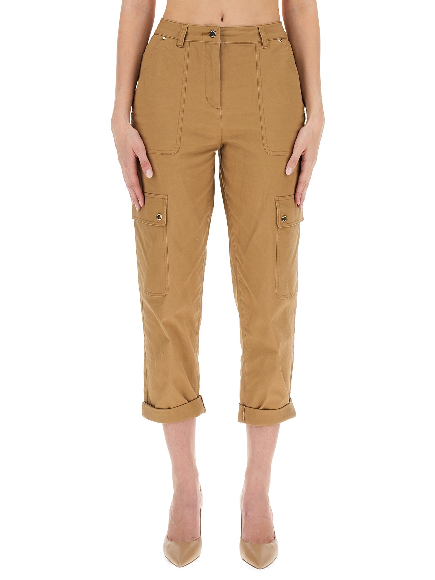 Shop Michael Michael Kors Cargo Pants In Beige