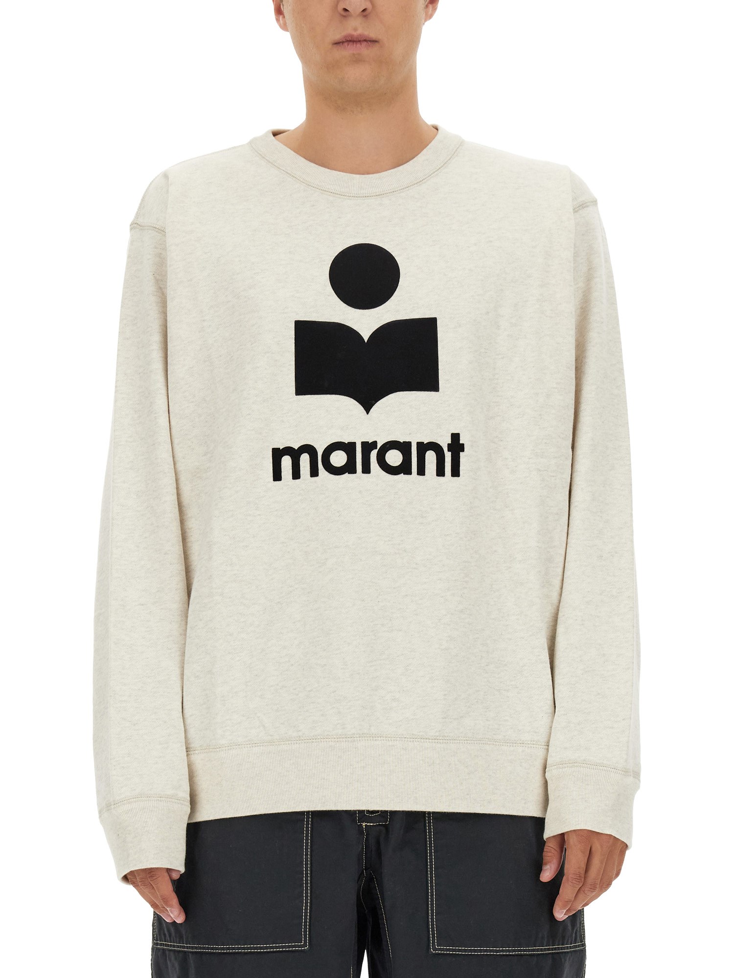 Shop Marant Mikoy Sweatshirt In Powder
