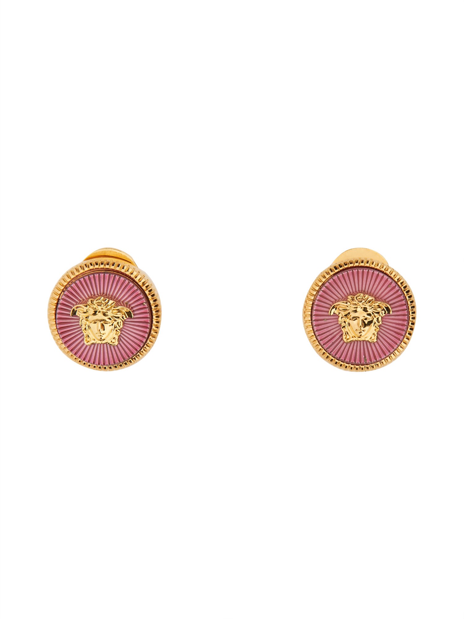 versace biggie jellyfish button earrings