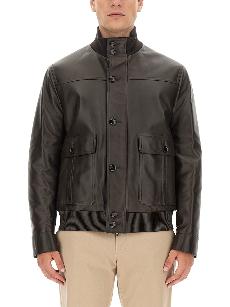 Brioni leather shop jacket price