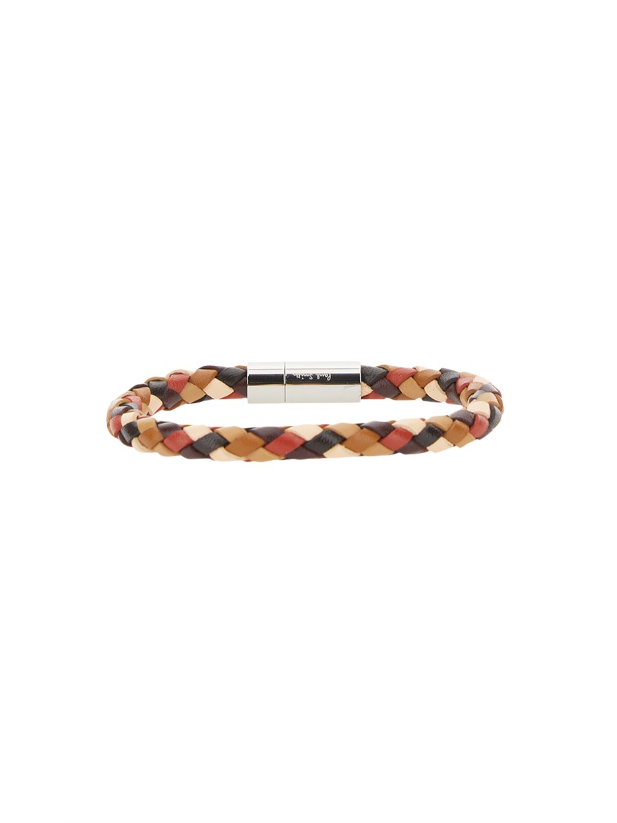 PAUL SMITH BRACCIALE INTRECCIATO IN PELLE