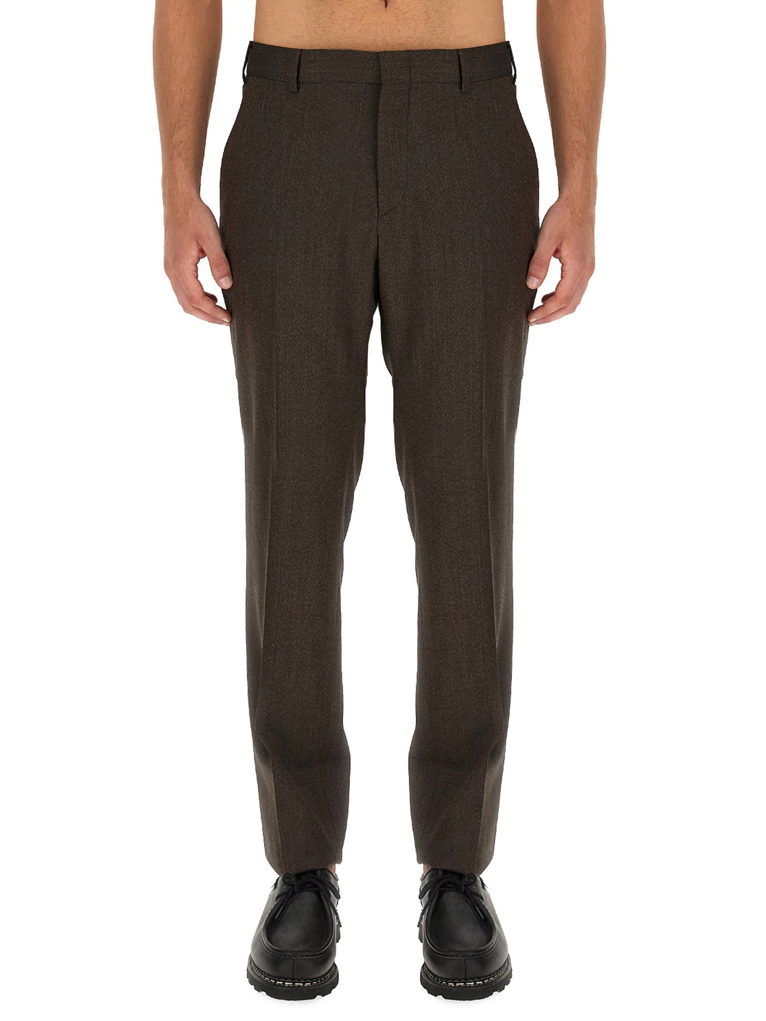 Brioni Slim Fit Trousers Pockets In Brown