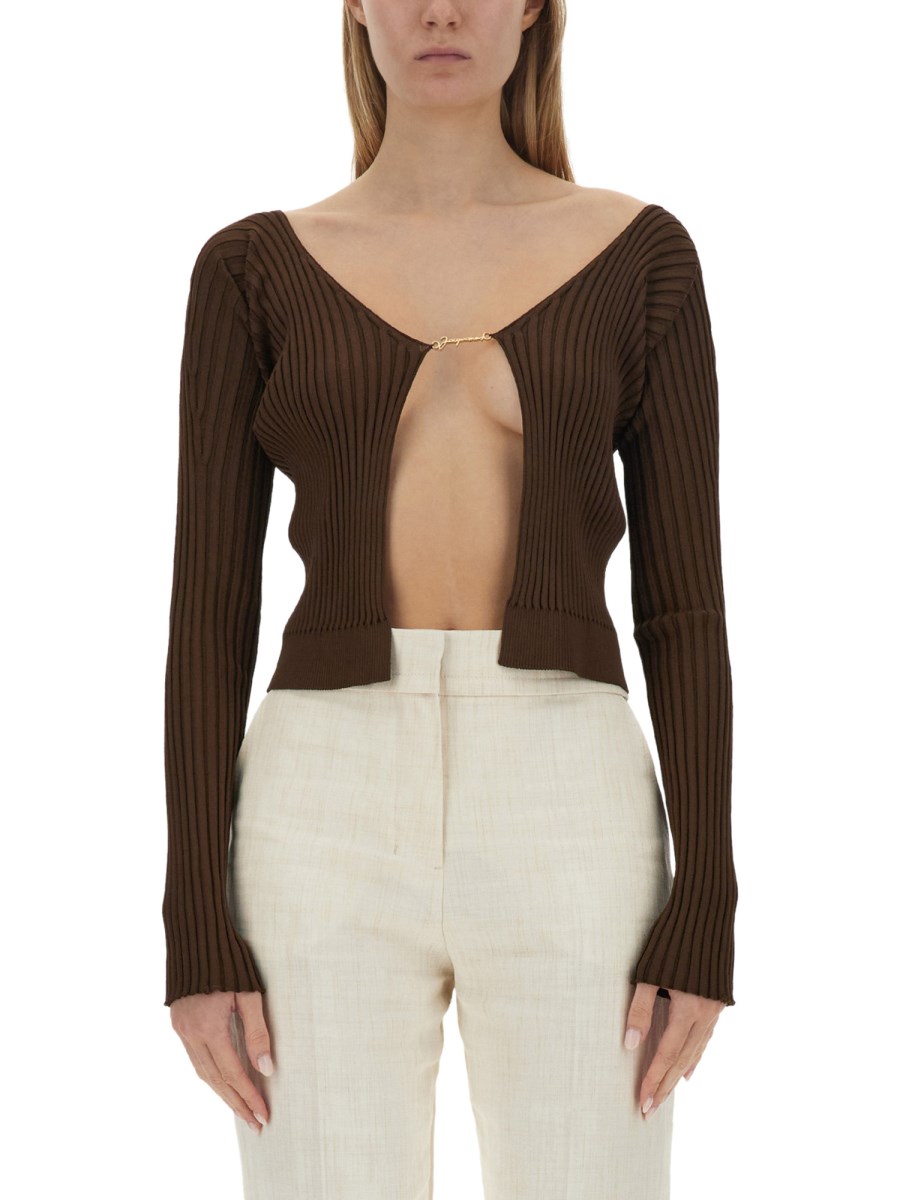 JACQUEMUS CARDIGAN "LE PRALU LONGUE" IN VISCOSA