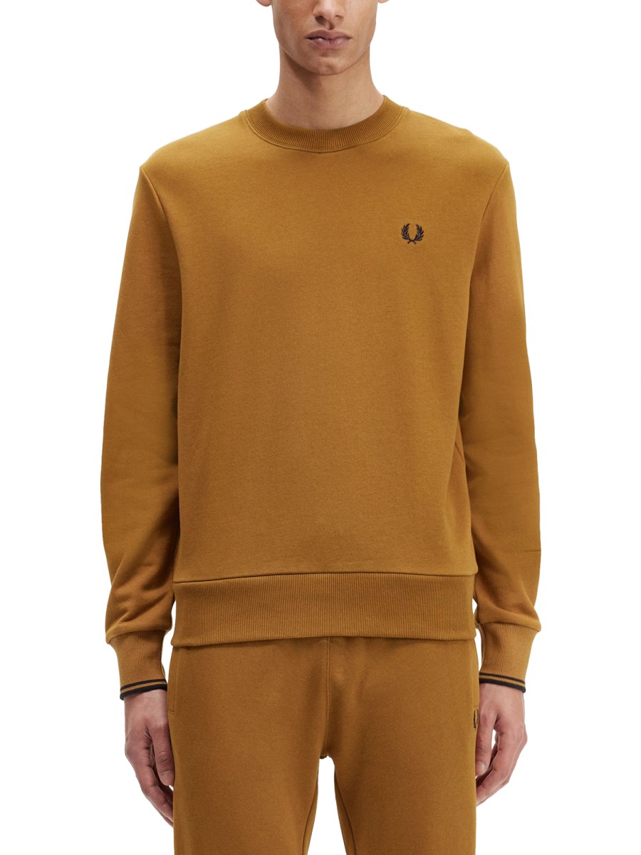 FRED PERRY FELPA IN COTONE CON LOGO