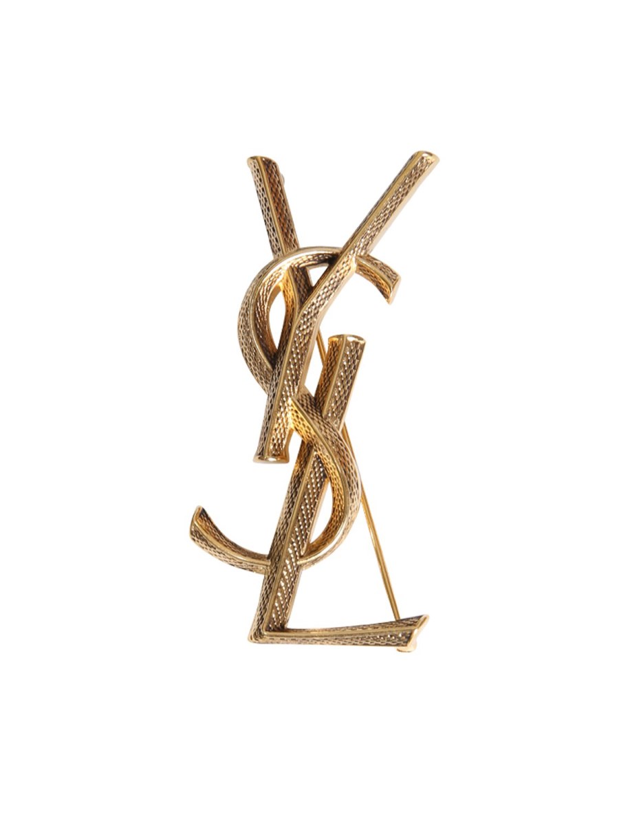 Opyum YSL brooch in metal, Saint Laurent