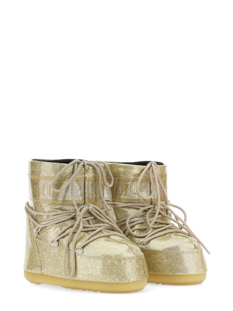 Moon boots 2024 gold glitter