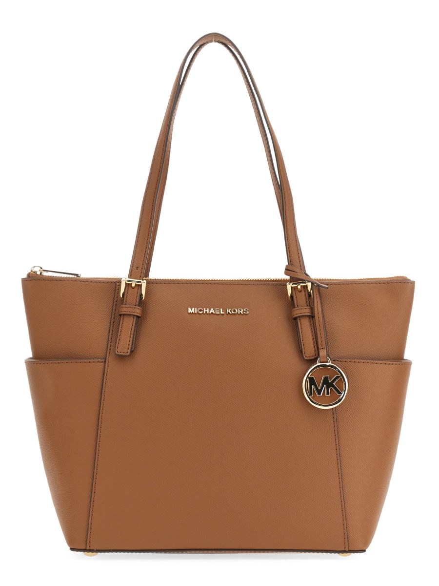 MICHAEL BY MICHAEL KORS - JET SET SAFFIANO LEATHER TOTE BAG