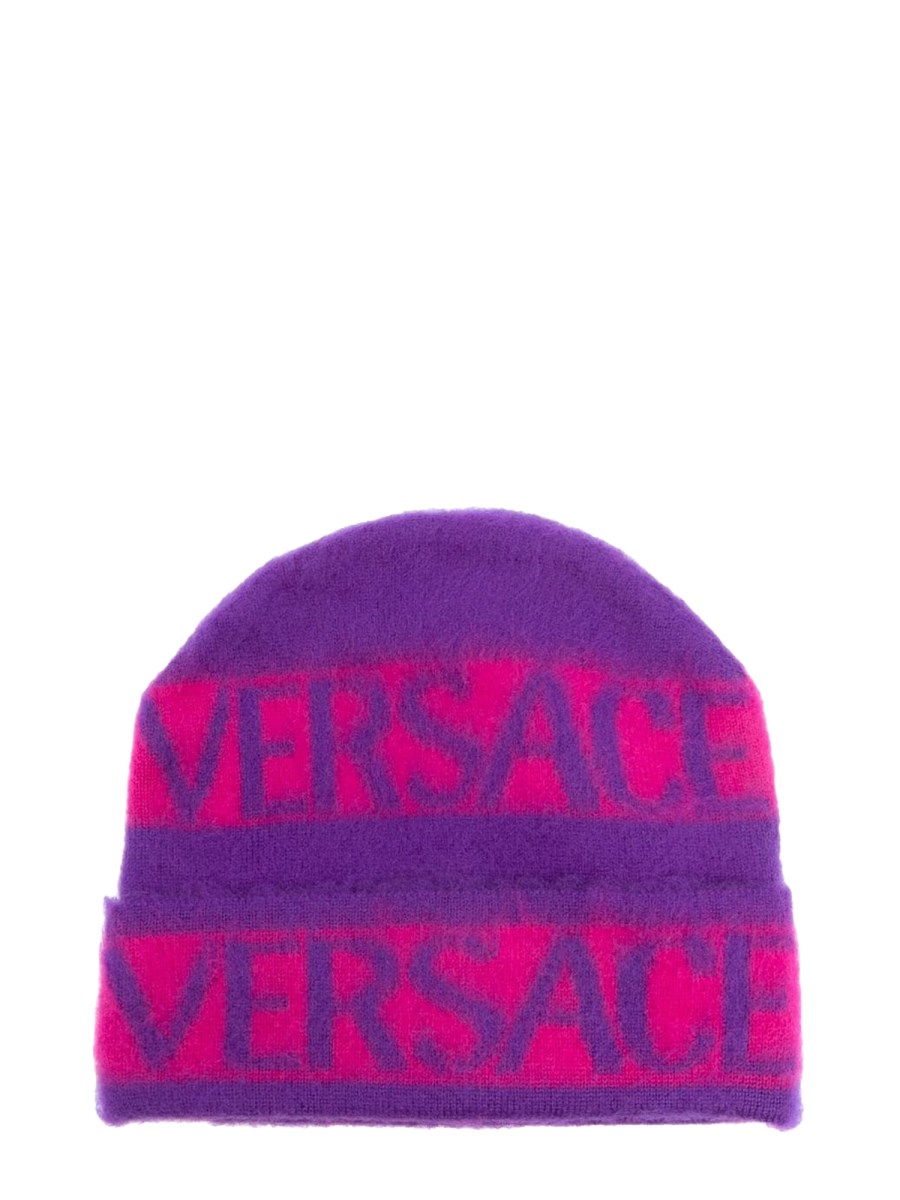 beanie righe logate