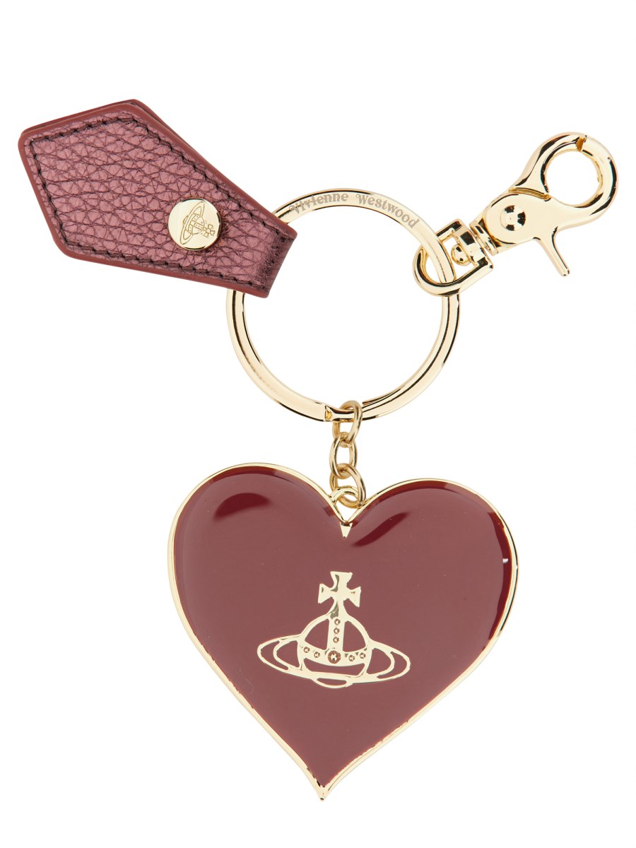 VIVIENNE WESTWOOD - JORDAN MIRROR HEART ORB KEYCHAIN - Eleonora