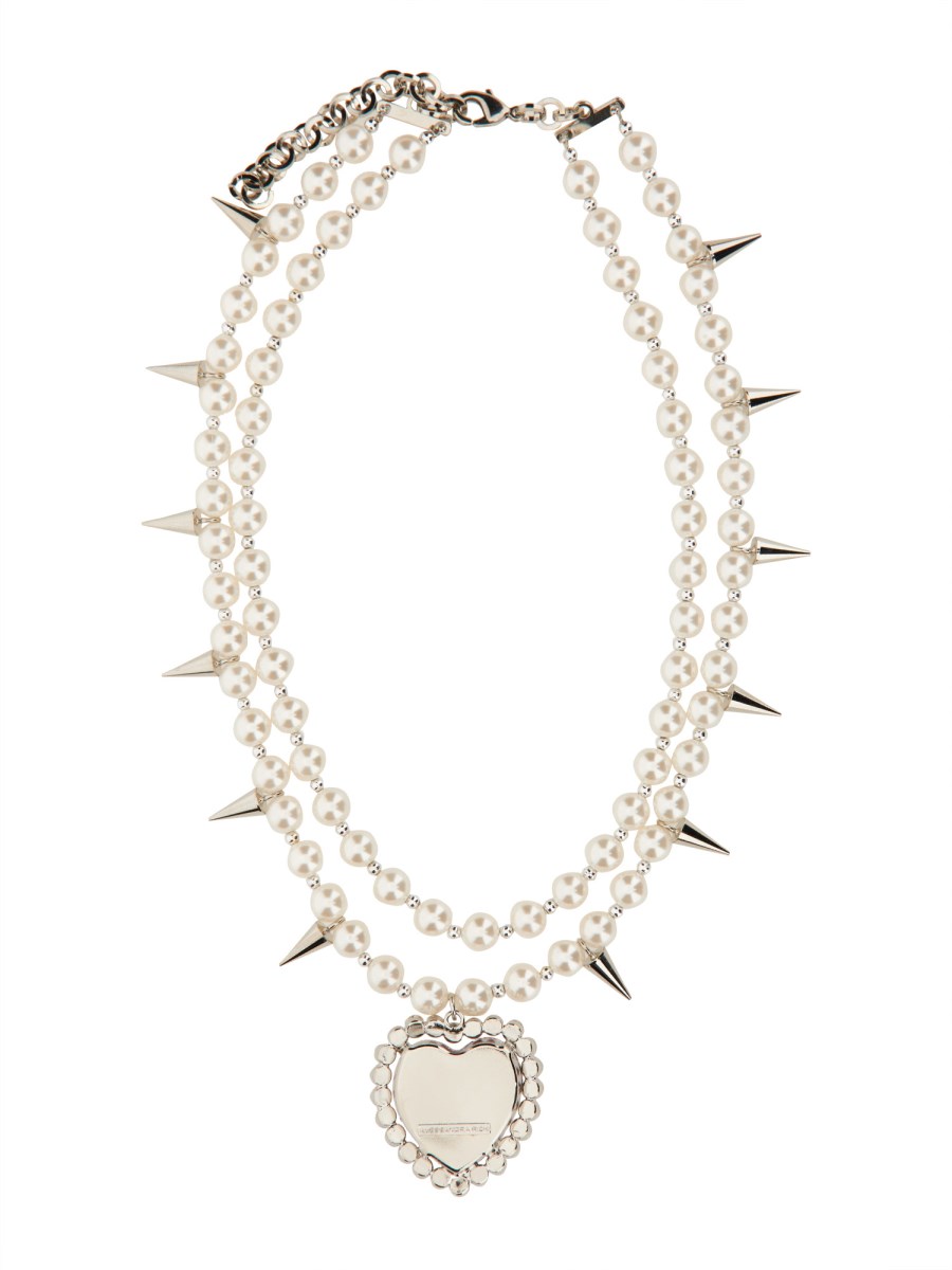 COLLANA DI PERLE CON CUORE