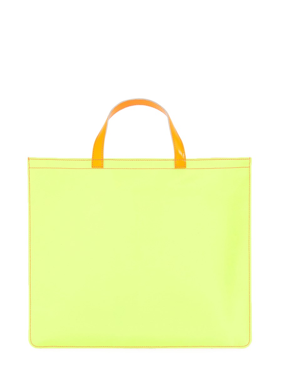 BORSA TOTE IN PELLE SUPER FLUO