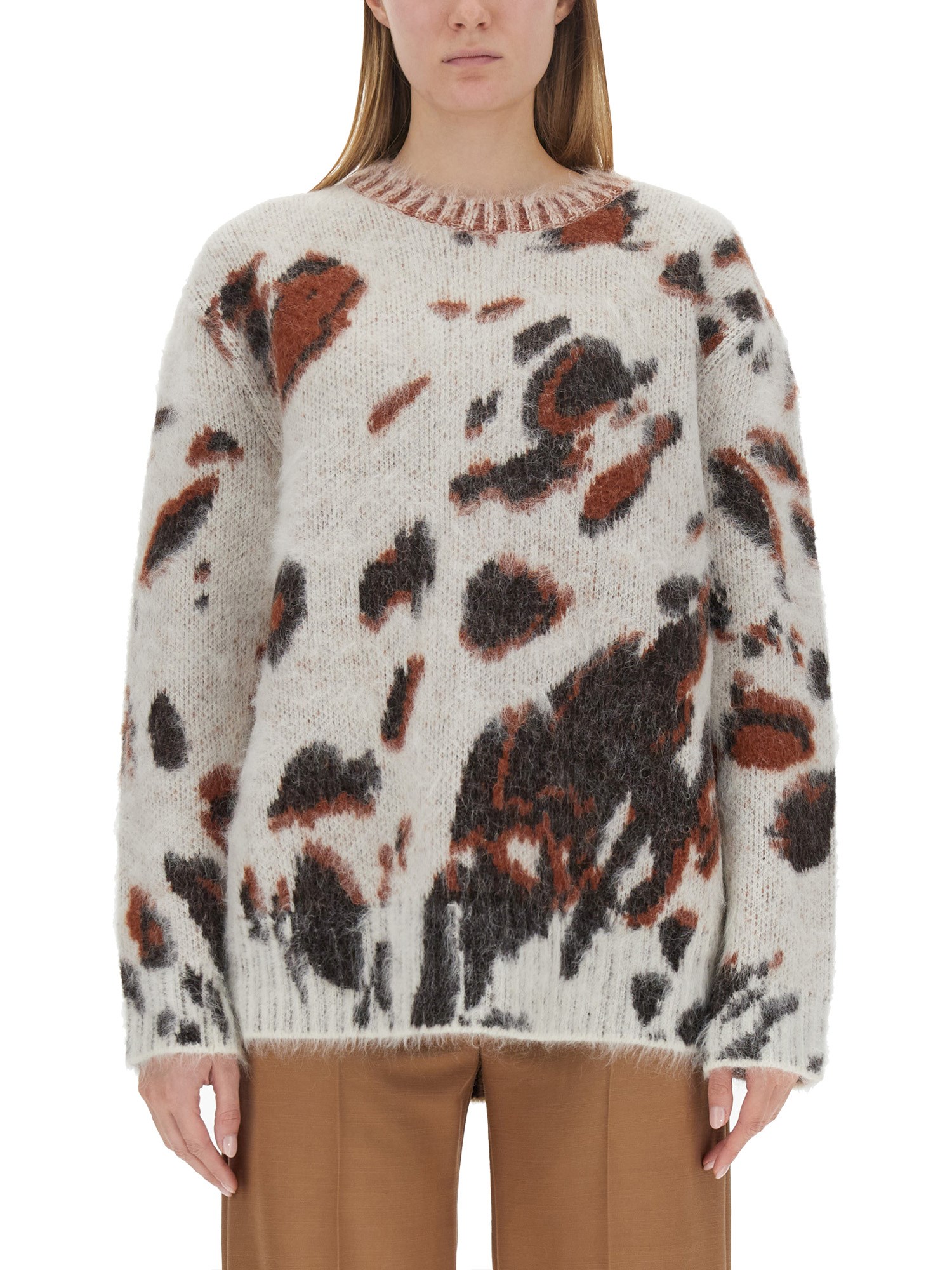 Stella Mccartney Stella Mc Cartney Appaloosa Jacquard Cape Sweater In Multicolour