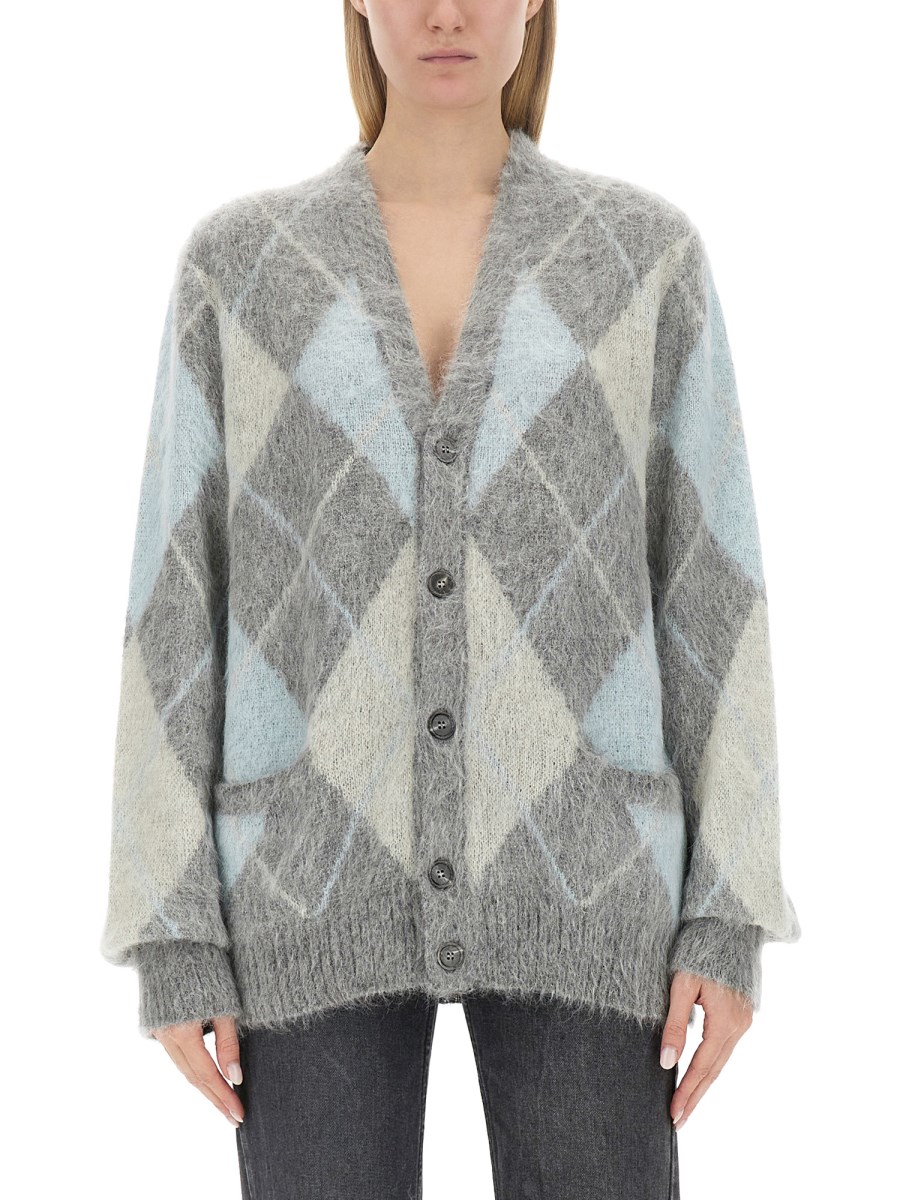 AMI PARIS CARDIGAN IN MISTO MOHAIR