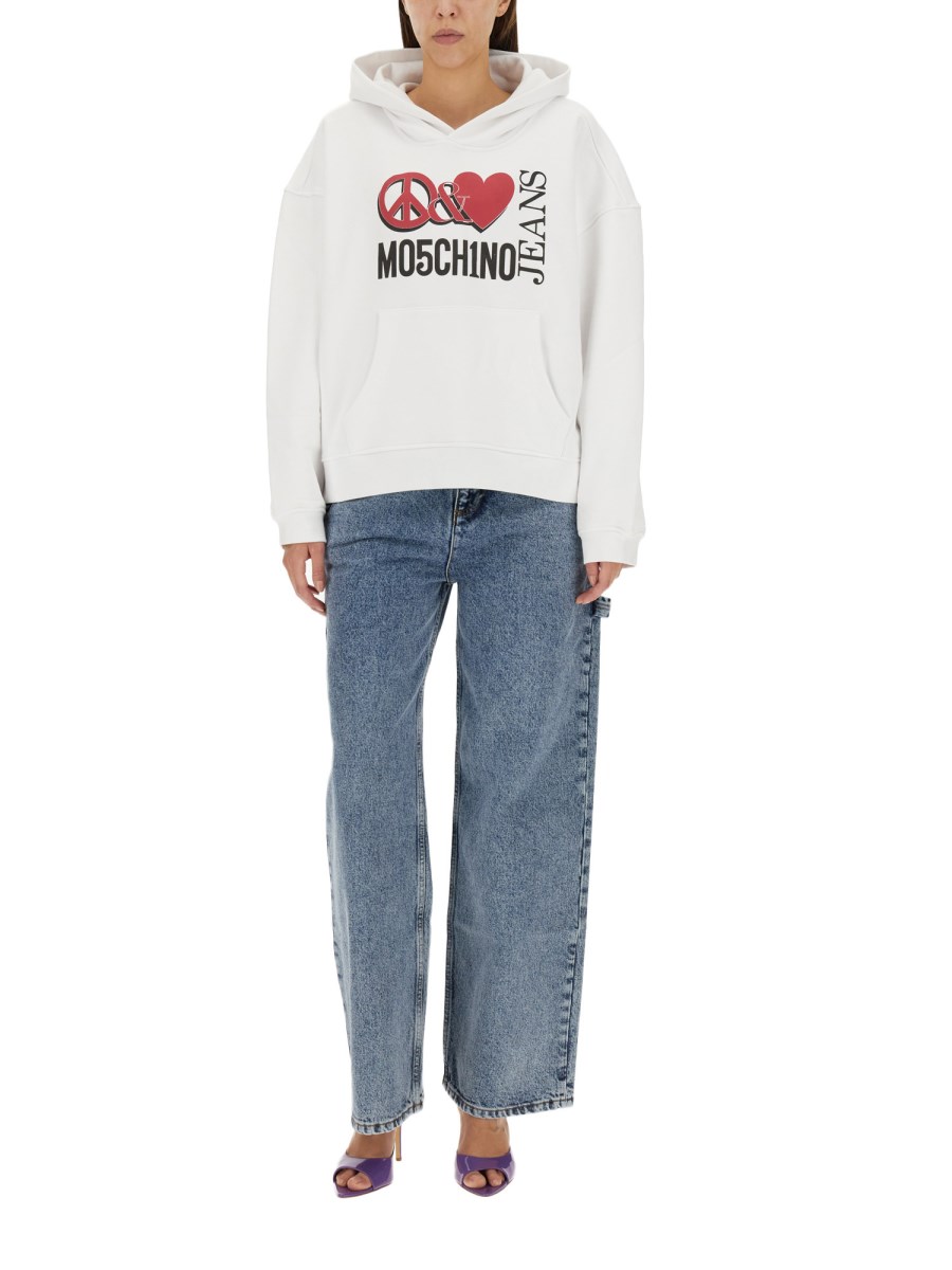 MOSCHINO JEANS - COTTON DENIM BRALETTE WITH RHINESTONES - Eleonora Bonucci