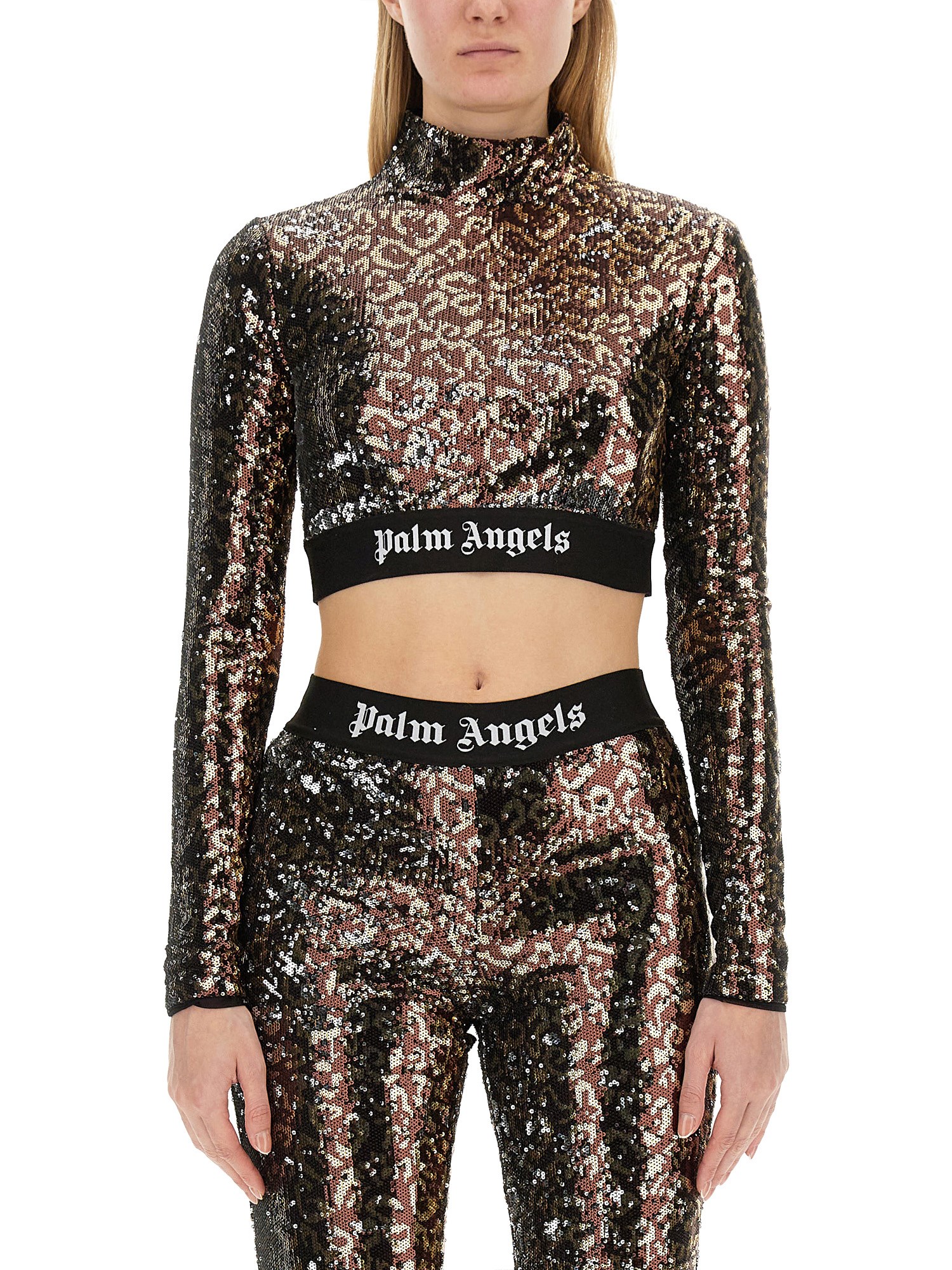 palm angels sequined top