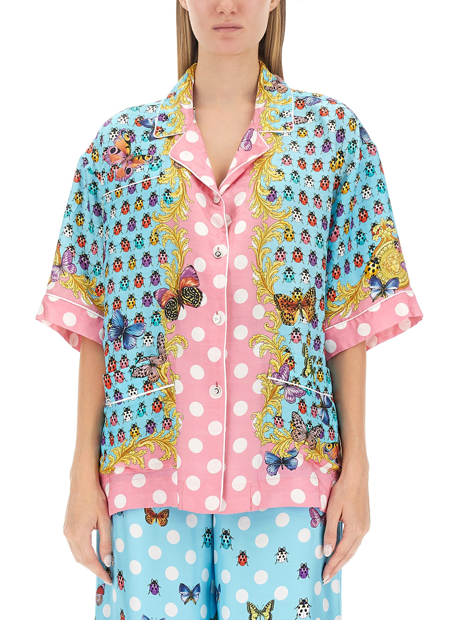 versace butterfly print shirt