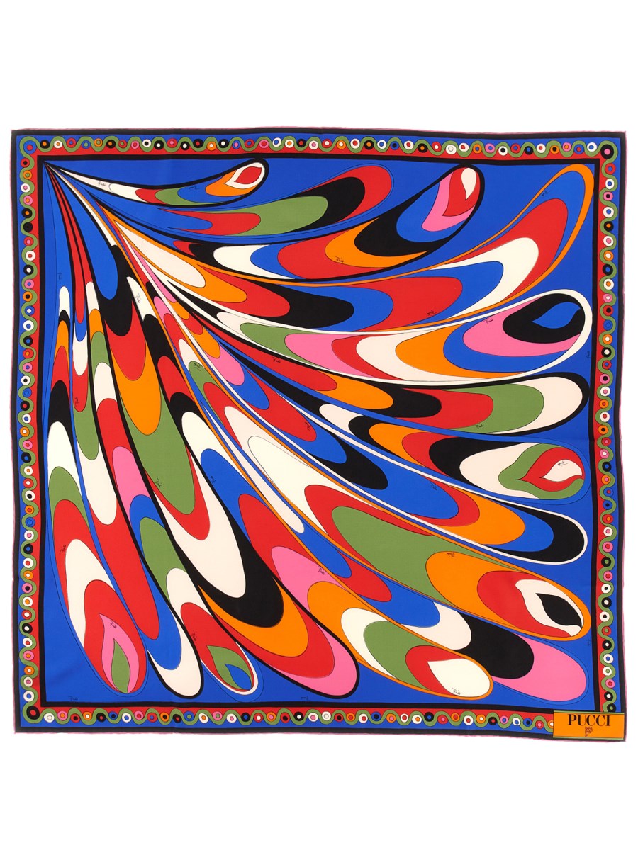 Printed silk twill scarf in multicoloured - Pucci