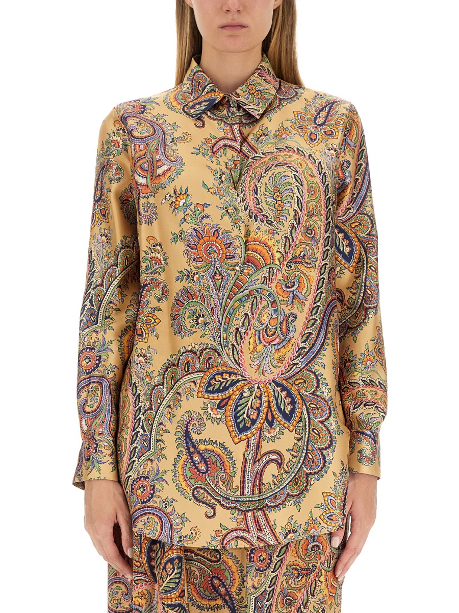 ETRO CAMICIA IN SETA CON STAMPA PAISLEY