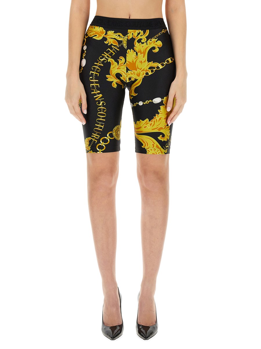 VERSACE JEANS COUTURE NYLON LOGO CYCLING SHORTS Eleonora Bonucci