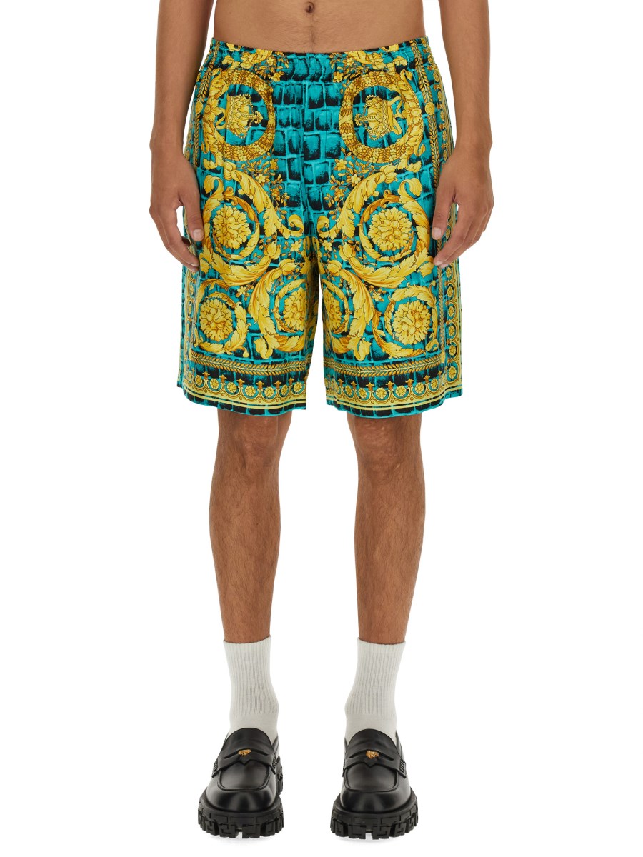 VERSACE BERMUDA IN TWILL