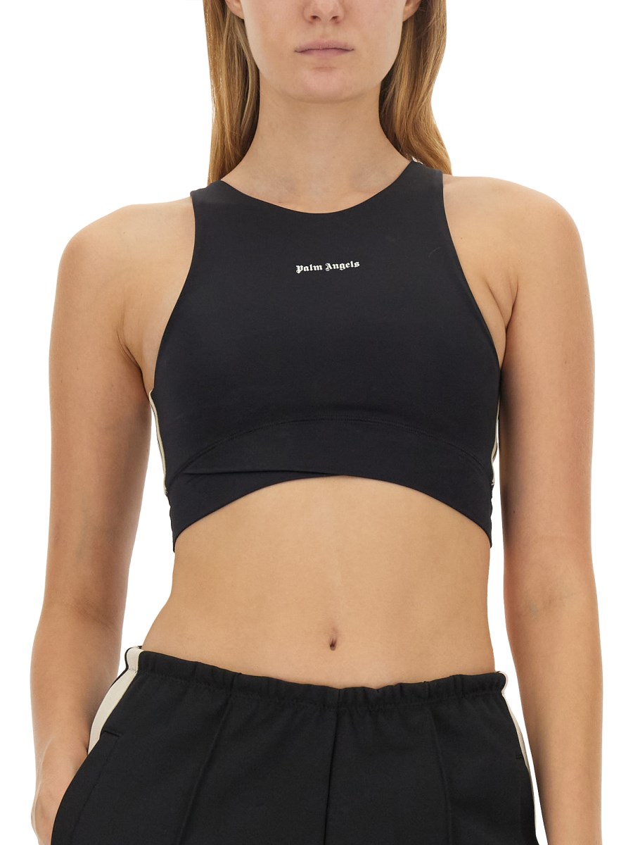 LOGO SPORT BRA in black - Palm Angels® Official