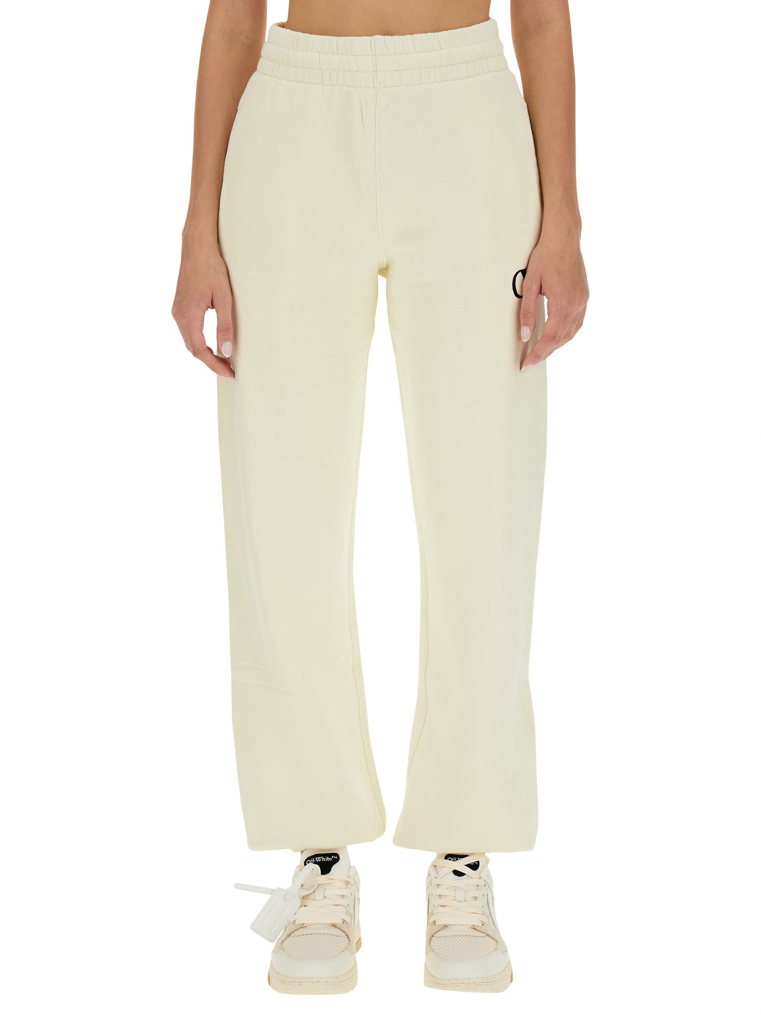 Shop Off-white Jogging Pants In Ivory