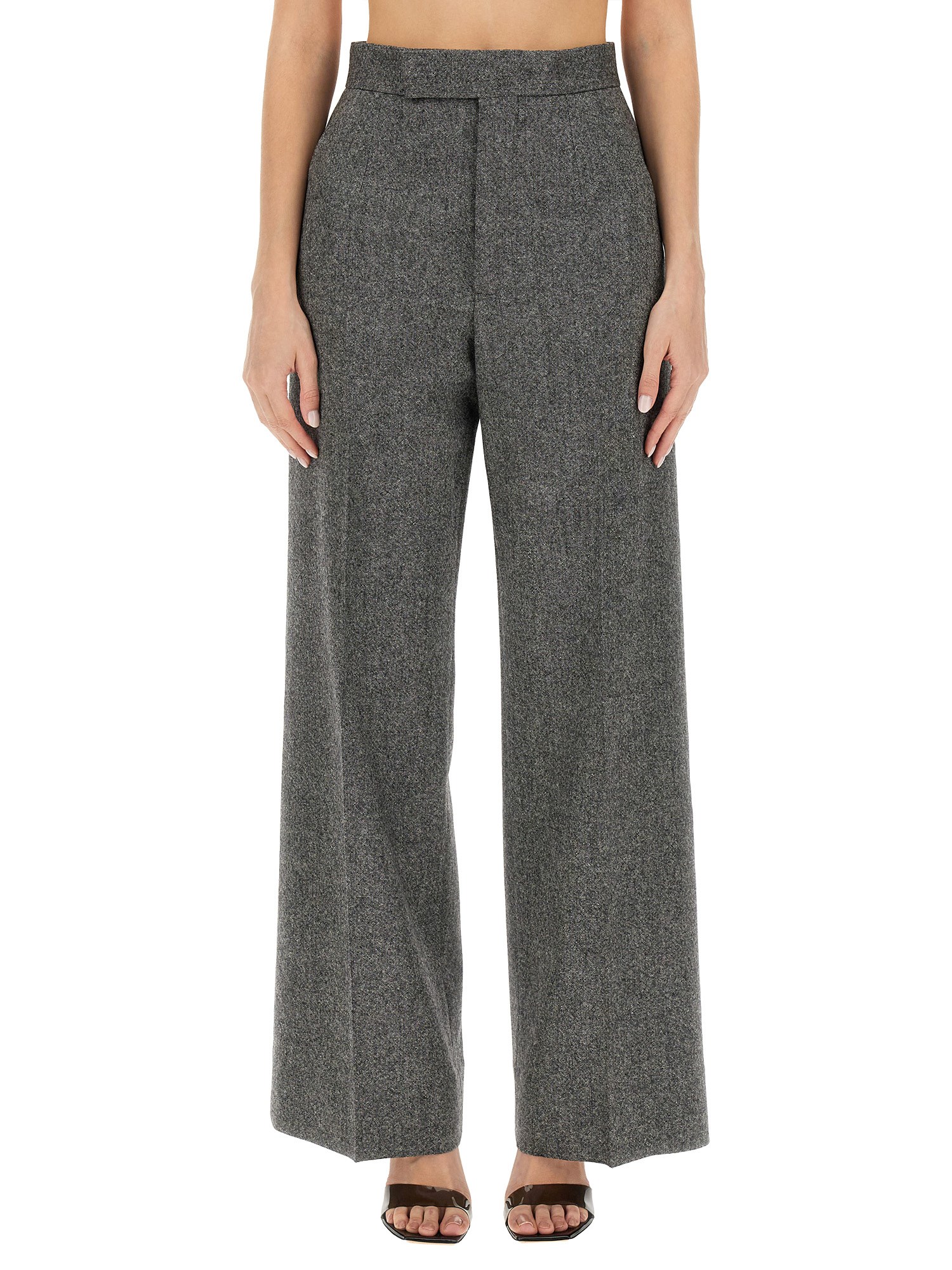 Vivienne Westwood Tailored Straight Wool Pants In Grey