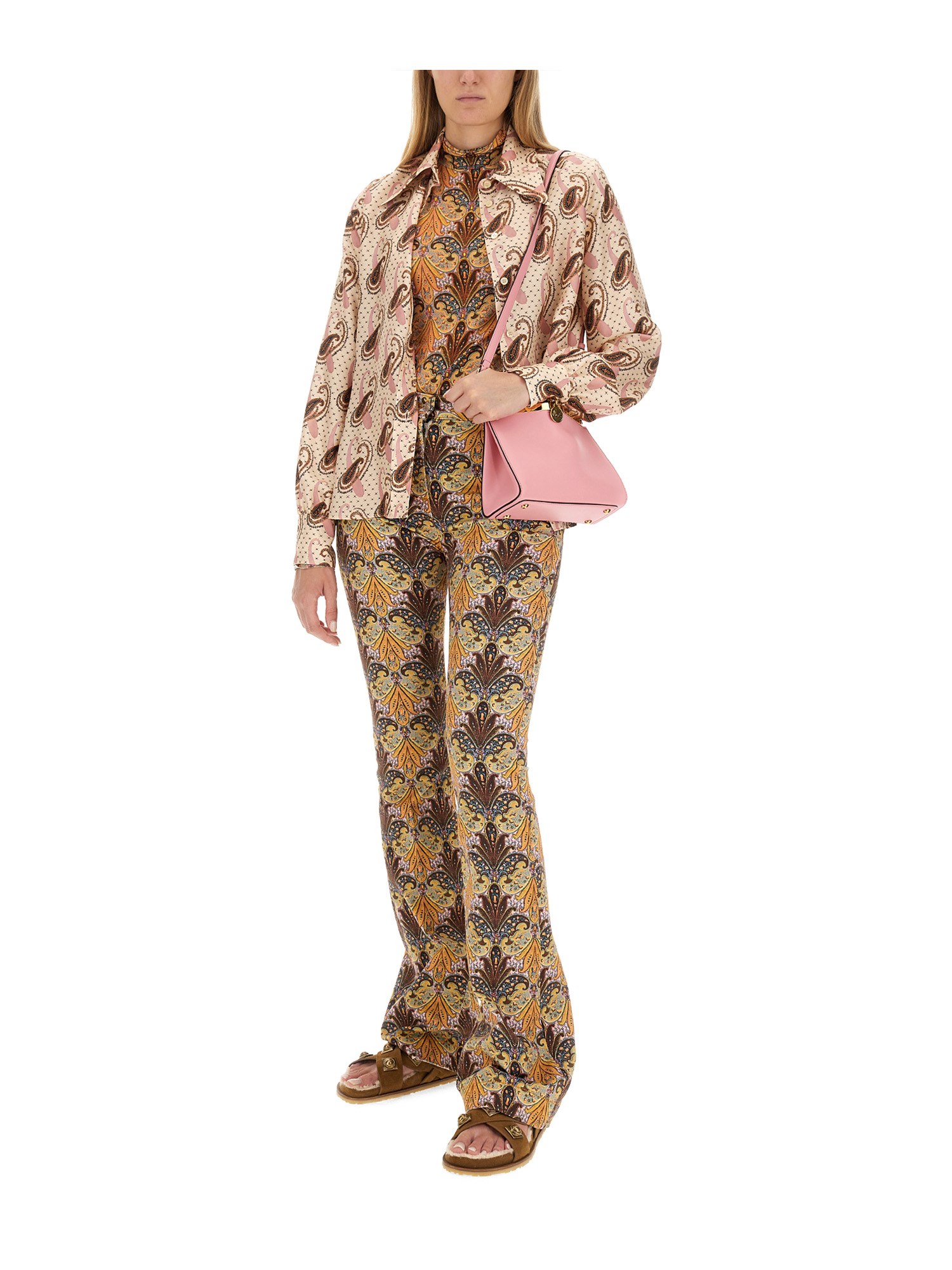 Etro Bootcut Jeans With Paisley Pattern In Multicolour