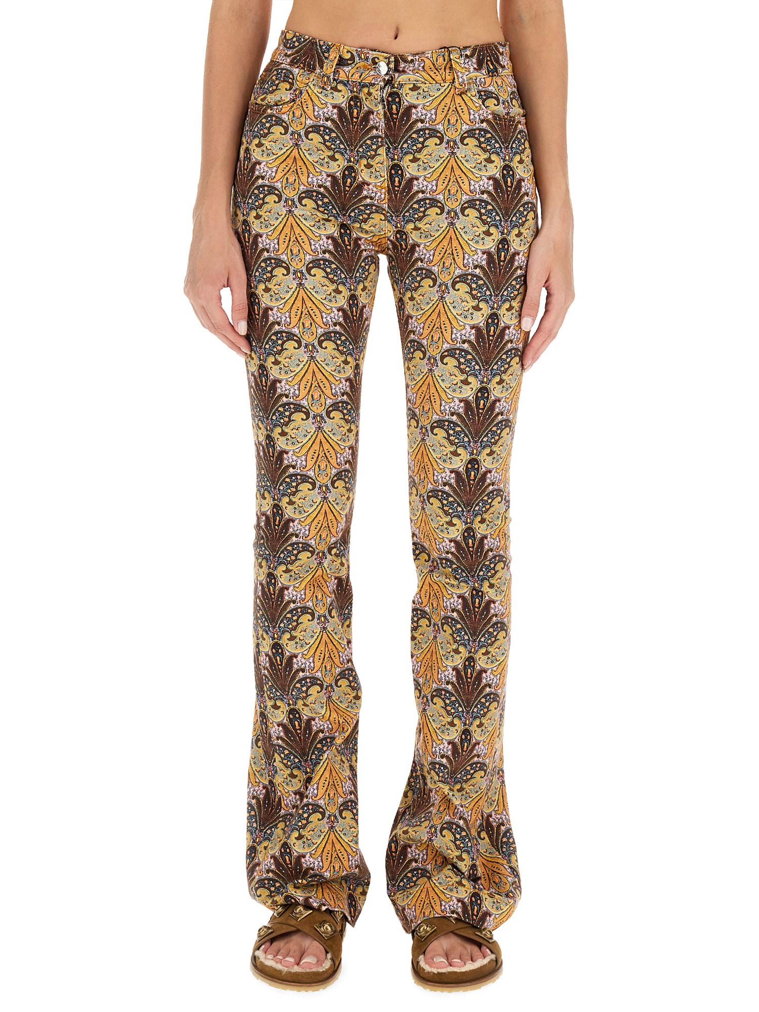 etro paisley print jeans